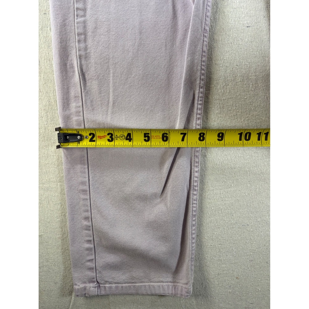 Carhartt WIP Relaxed Straight Carpenter Pants Mens 28x29 Gray Canvas Workwear - Picture 7 of 12